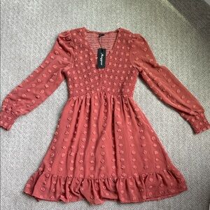 A New Day Terracotta Smocked Dress